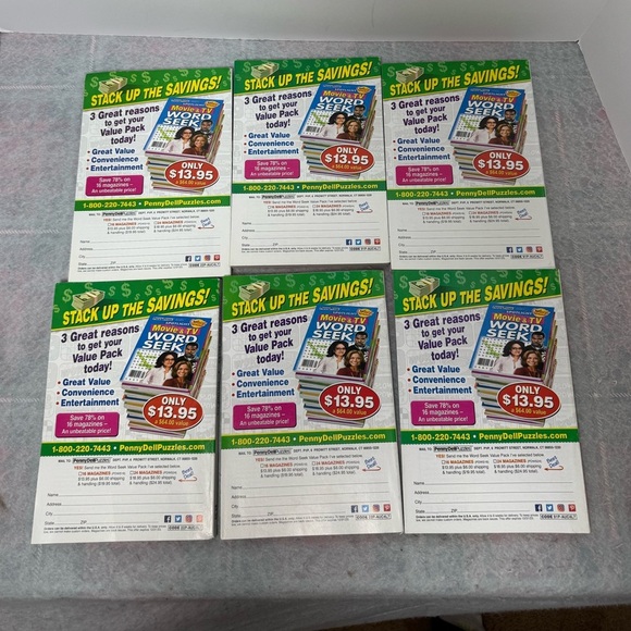 Set of 6 Peanuts and Garfield Word Seek Puzzle Books - Picture 3 of 3